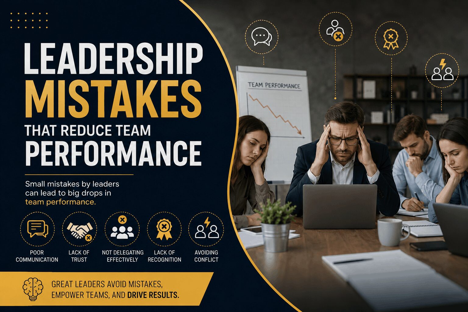 Leadership Mistakes That Reduce Team Performance